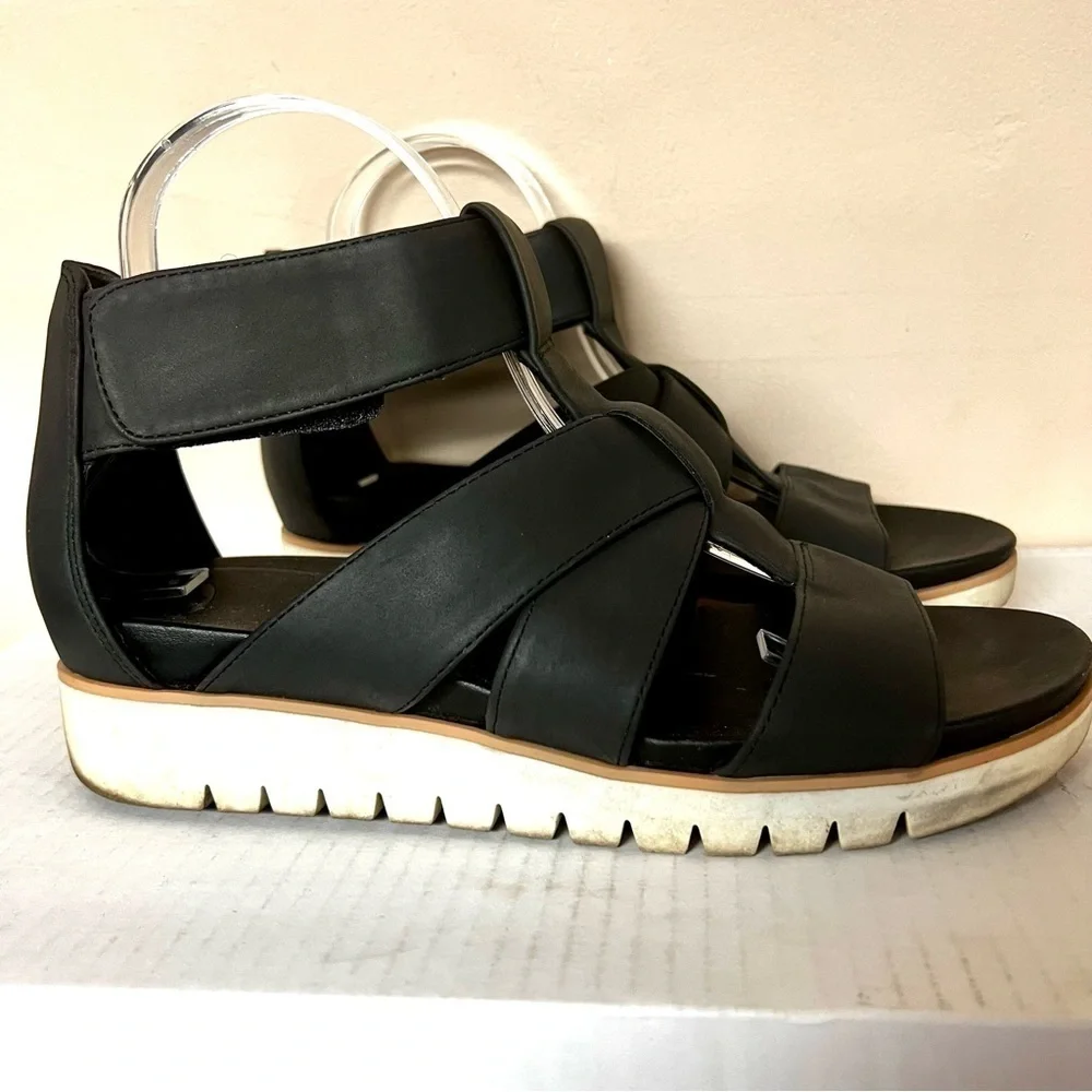 Dr. Scholl's Got This Strappy Wedge Black Sandals platform women size 9M